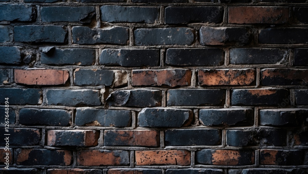 Poster grunge textured dark brick wall background with weathered surfaces and subtle color variations for c