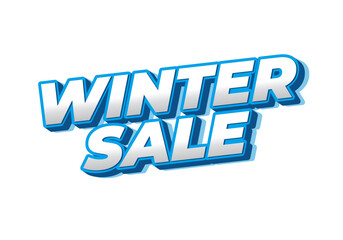 Winter sale. text effect with modern bold font