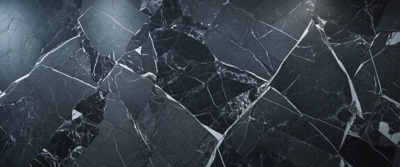 Dark grey marble tile texture with detailed surface pattern suitable for interior design backgrounds and architectural visuals