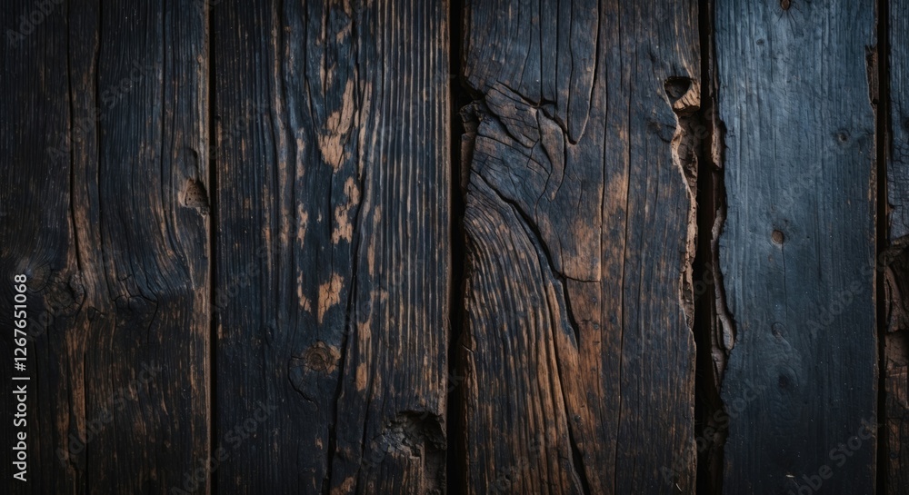 Poster aged dark wooden surface with intricate textures and natural patterns for rustic backgrounds or desi