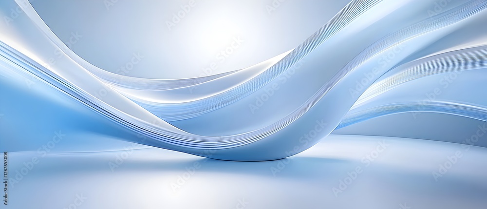 Sticker A blue and white wave with a white background