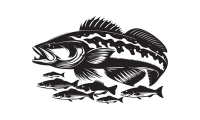 fish on a white background