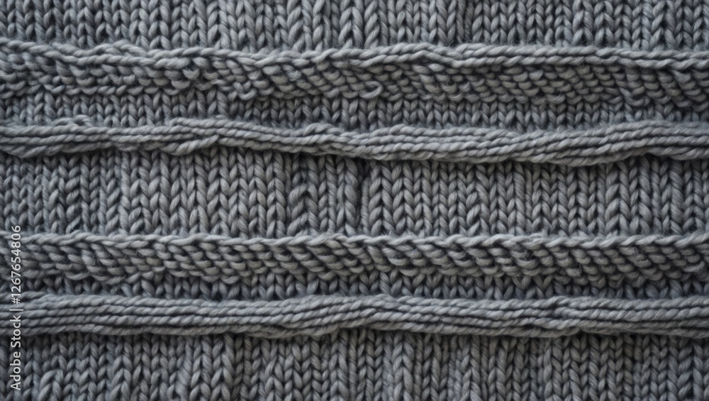 Aufkleber knitted wool texture in gray showcasing detailed patterns ideal for backgrounds and wallpapers in mo