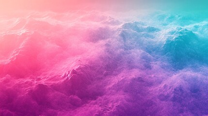 Obraz premium Abstract gradient waves blend pink, purple, and blue hues, creating a dreamy and ethereal atmosphere.