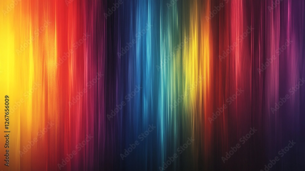 Poster a vibrant gradient of colors blending horizontally, creating a smooth, abstract design that evokes a
