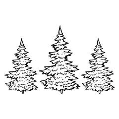 christmas trees vector