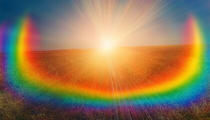 sunlight background abstract photo with sunshine and rainbow flare vivid colored minimal photo prism light and caustic effects texture trendy aesthetic view diffraction sunbeams blur glow