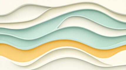 Abstract wavy layers in pastel colors.