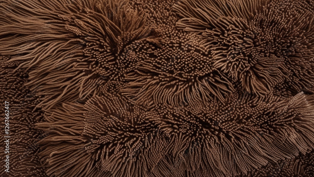 Poster textured brown carpet fabric background with intricate detailing ideal for interior design and texti