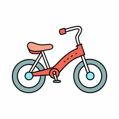 red bicycle isolated on white