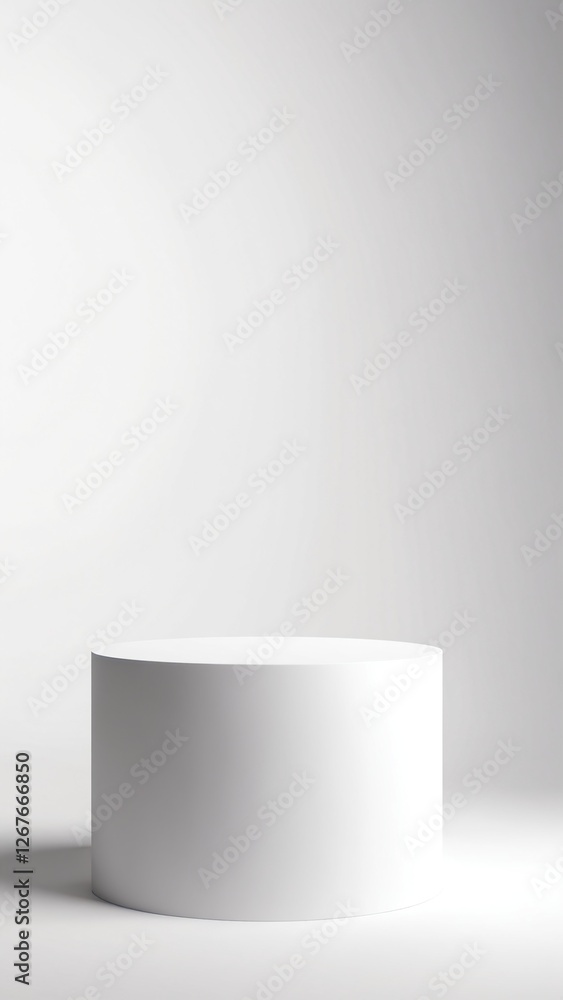 Poster minimal background. podium and white background for product presentation. 3d rendering illustration