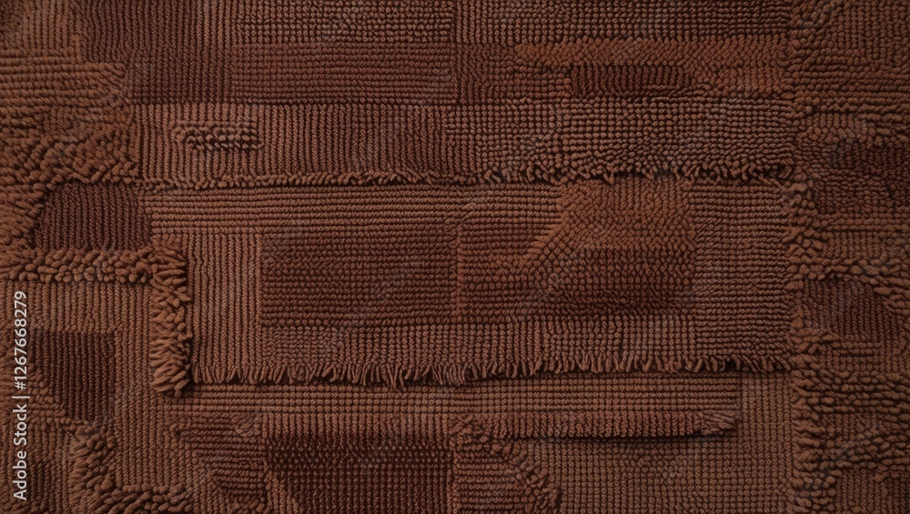 Poster textured brown carpet background showcasing intricate fabric patterns ideal for design and decoratio