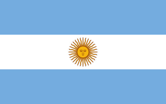 Realistic Argentina Flag - South American National Symbol