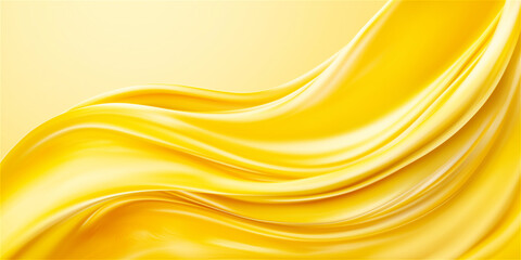 Golden yellow abstract waves flowing across a soft background. The smooth, fluid motion conveys warmth, energy, and elegance in a minimalist design.