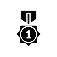 Fototapeta premium medal icon flat sticker label minimalist design for digital and print projects Graphic Design Icons Making a Huge Impact on Visual Aesthetics