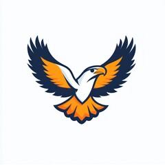 Obraz premium Soaring eagle graphic design, vector art, for logo or symbol use