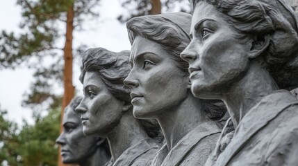 Women Statues in a Natural Outdoor Setting