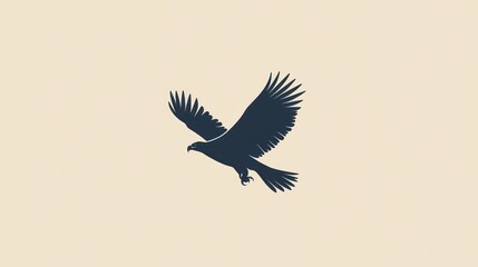 Fototapeta premium Eagle soars in the sky. Use in business logos, web design, and symbolic representations