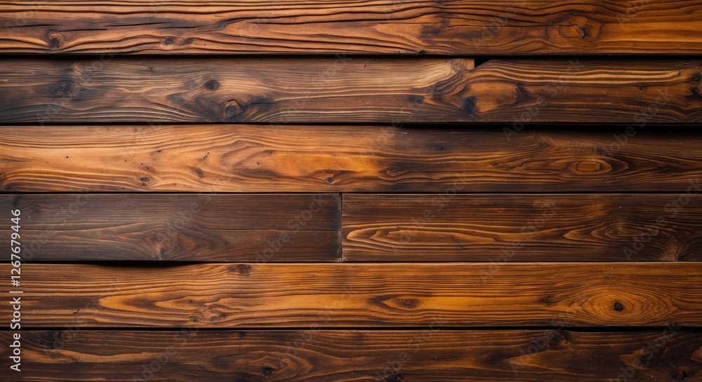 Poster brown wooden planks with a natural texture ideal for design and background use in rustic and contemp