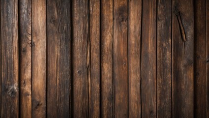 Aged Brown Wooden Slats Background with Textured Grain Ideal for Rustic or Vintage Design Projects