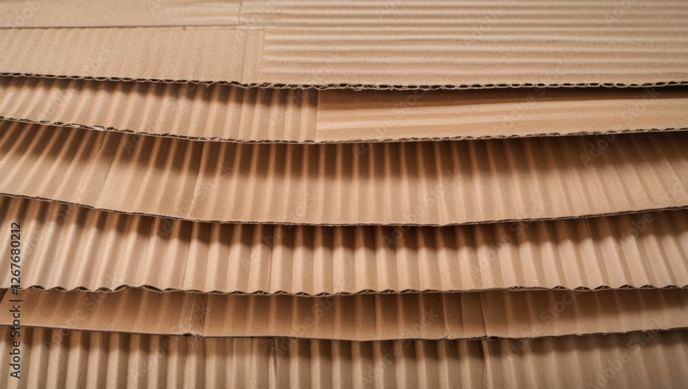 Poster brown corrugated cardboard texture featuring soft pastel tones ideal for background use and design a
