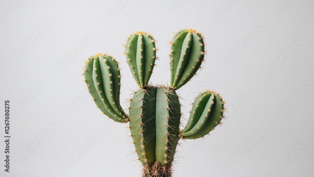 Poster cactus plant isolated on white background with copy space for text use in nature or gardening relate