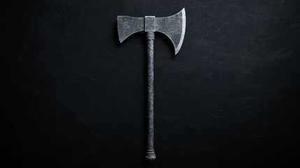 Ancient battle-axe on dark background