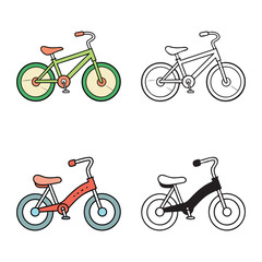 Fototapeta premium Cycle Coloring Page