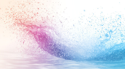 Fototapeta premium Dynamic Colorful Water Splash Transition in Motion Vivid Liquid Abstract Expression and Energy