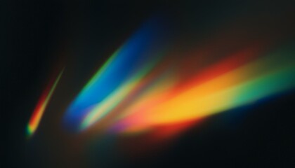blur colorful rainbow crystal light leaks on black background defocused abstract multicolored retro film lens flare bokeh analog photo overlay or screen filter effect glow vintage prism colors