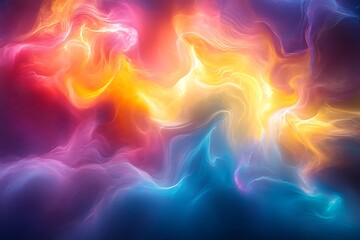 Vibrant Abstract Swirls of Color in Cosmic Space, Evoking Emotion and Imagination