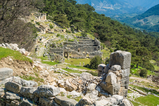 Antique ruins of Arycanda near Finike, Antalya, Turkey