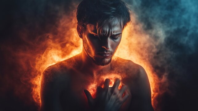 The flame of inner struggle