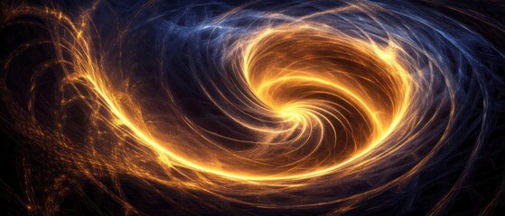 Cosmic Vortex: A swirling spectacle of fiery energy and celestial hues.