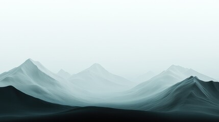 A serene landscape featuring soft, rolling mountains in muted tones, creating a tranquil atmosphere, Ideal for backgrounds, nature-themed projects, or promotions related to calmness and escape,