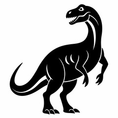Dinosaur vector silhouette black design white background