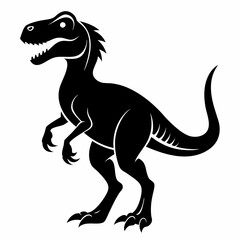 Dinosaur vector silhouette black design white background