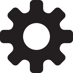 Settings icon. Black gears. Functions symbol