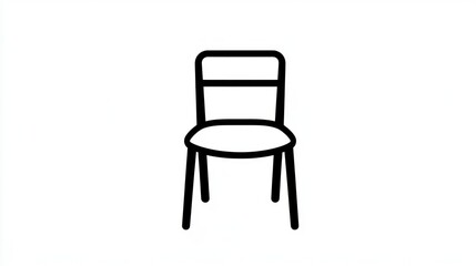 Simple chair design, isolated on white, for furniture catalog