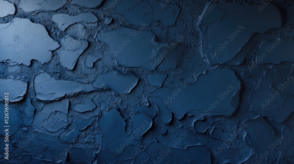 Poster navy blue textured stucco wall background with a rough abstract pattern ideal for artistic and decor