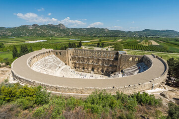 Aspendos antique Roman theater in Antalya, Turkey