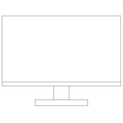 Obraz premium Vector and line art for LCD TV monitors