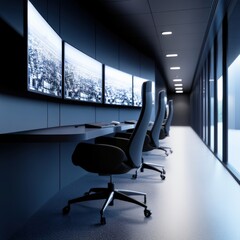 modern security control room interior
