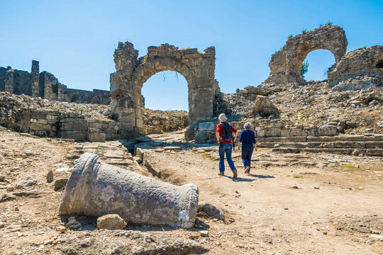 Aspendos antique Roman city in Antalya, Turkey