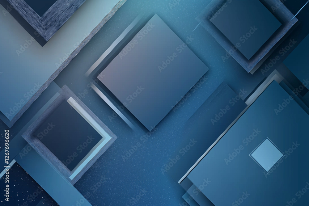 Aufkleber blue and grey glossy squares abstract tech banner design. modern abstract blue background design wit