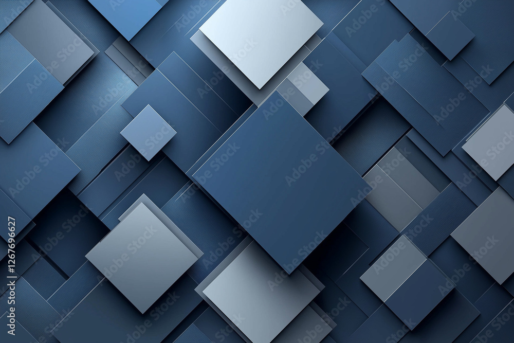Poster blue and grey glossy squares abstract tech banner design. modern abstract blue background design wit