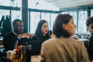 A diverse group of individuals collaborates during a discussion session, sharing ideas and strategies while seated in an informal and vibrant setting.