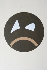 big sad faced paper emoji