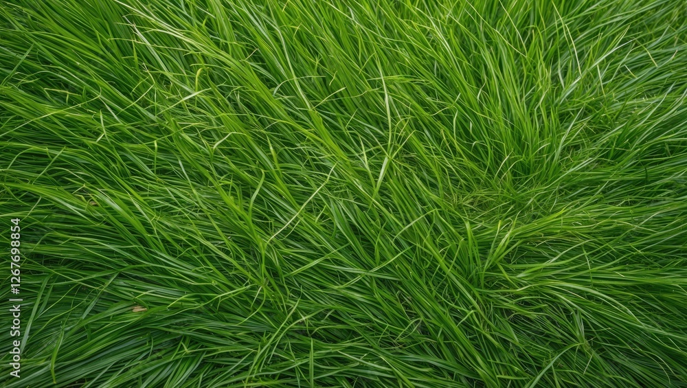 Poster lush green grass surface texture with ample copy space for text or design elements