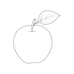 Clean Apple Line art sketch